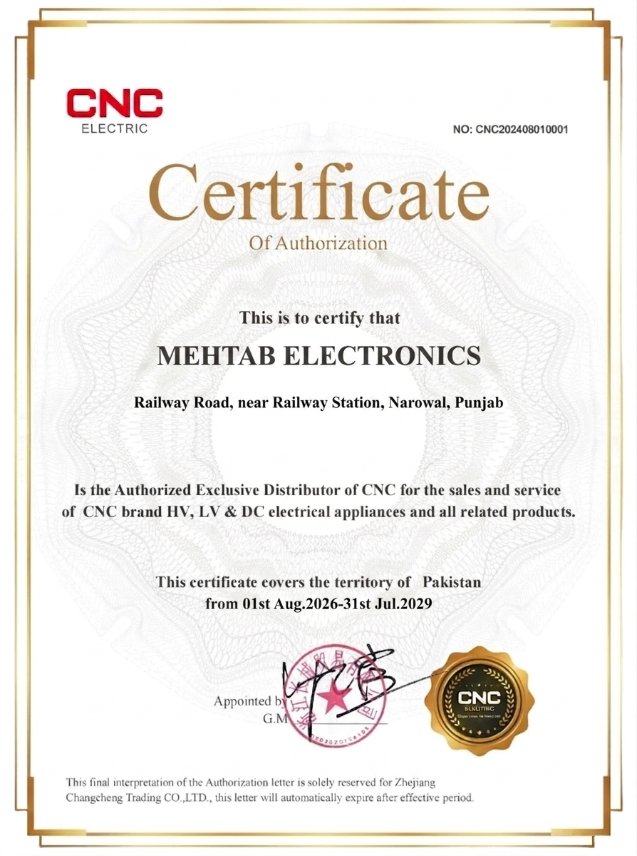 Mehtab Electronics CNC Electric authorized showroom display — Narowal
