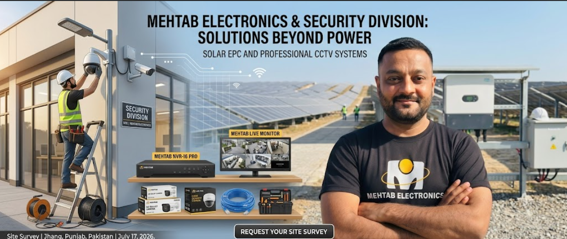 Mehtab Electronics & Security Division Solar EPC and professional CCTV systems